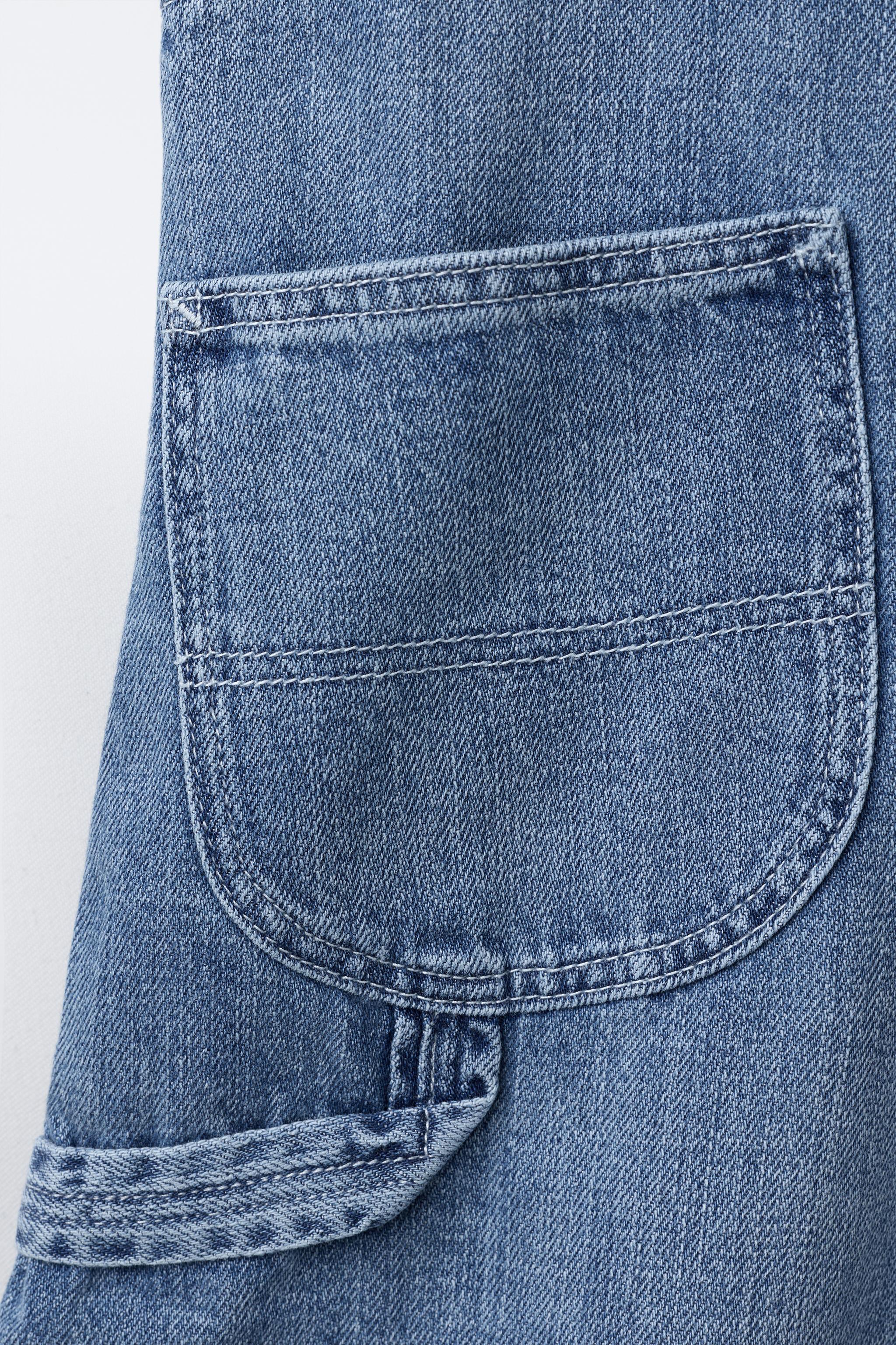 DENIM OVERALL SHORTS